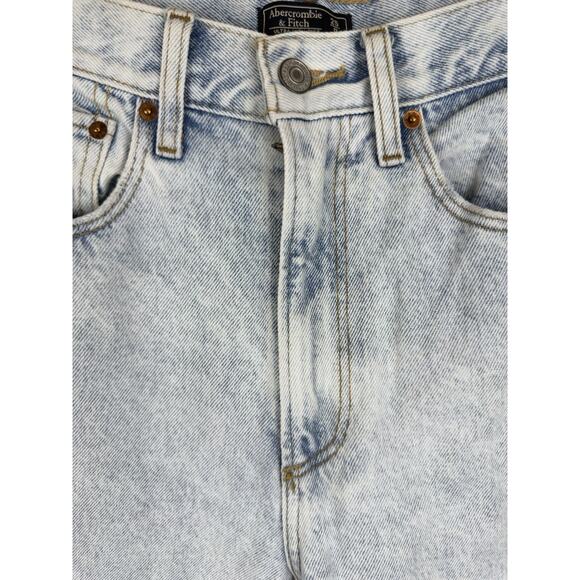 Abercrombie & Fitch Ultra High Rise Crop Wide Leg Jeans Women’s 0R/25 Frayed Hem - Picture 4 of 15